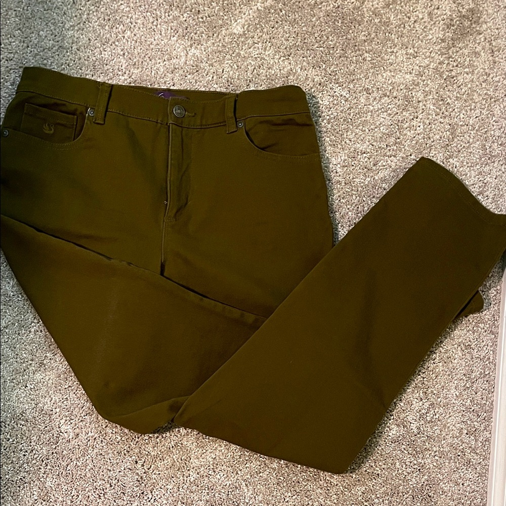Gloria Vanderbilt Khaki, strait leg, jeans,  size 10 short